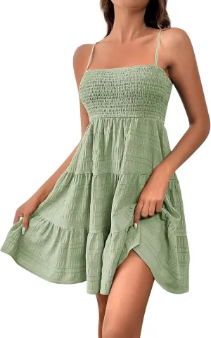 Summer Dresses for Women 2025 Sexy Sleeveless Spaghetti Strap Off The Shoulder Dress Elegant Beach Sundresses