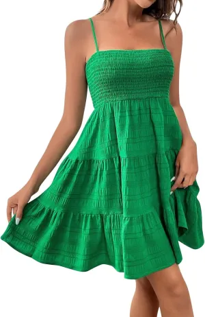 Summer Dresses for Women 2025 Sexy Sleeveless Spaghetti Strap Off The Shoulder Dress Elegant Beach Sundresses