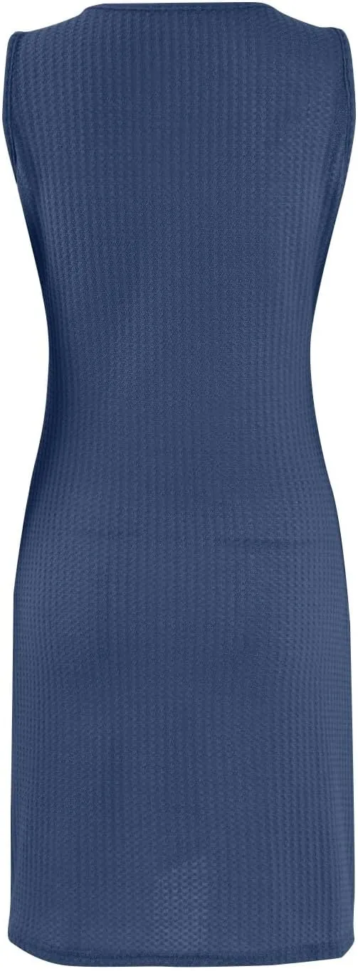 Summer Dresses for Women 2025 Sleeveless Beach Swimsuit Coverup Boho Sundress Twisted Tank Mini Dress Vacation Outfits