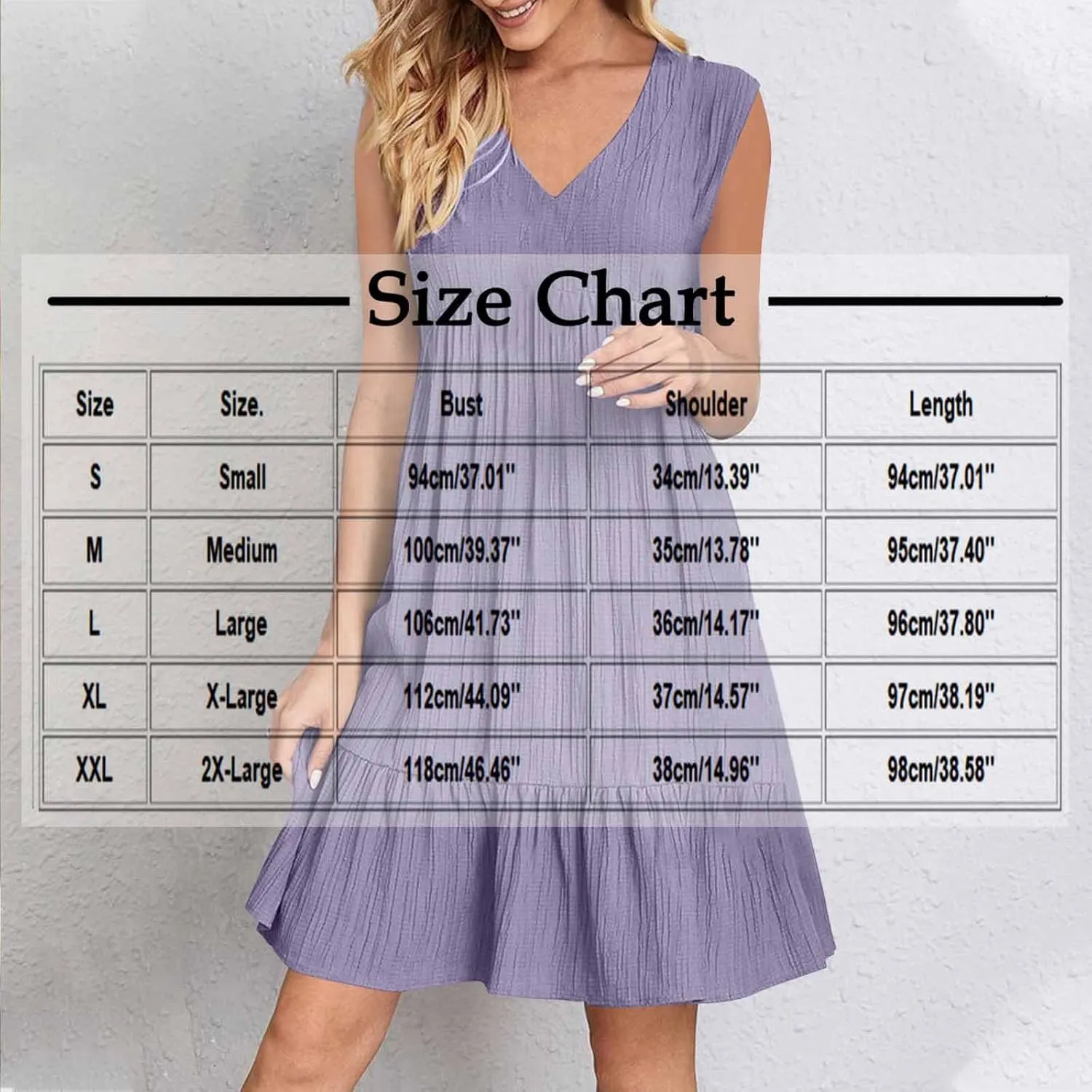 Summer Dresses for Women 2025 V Neck Sleeveless Mini Dress Ruffle A Line Swing Short Dresses Vacation Beach Sundress