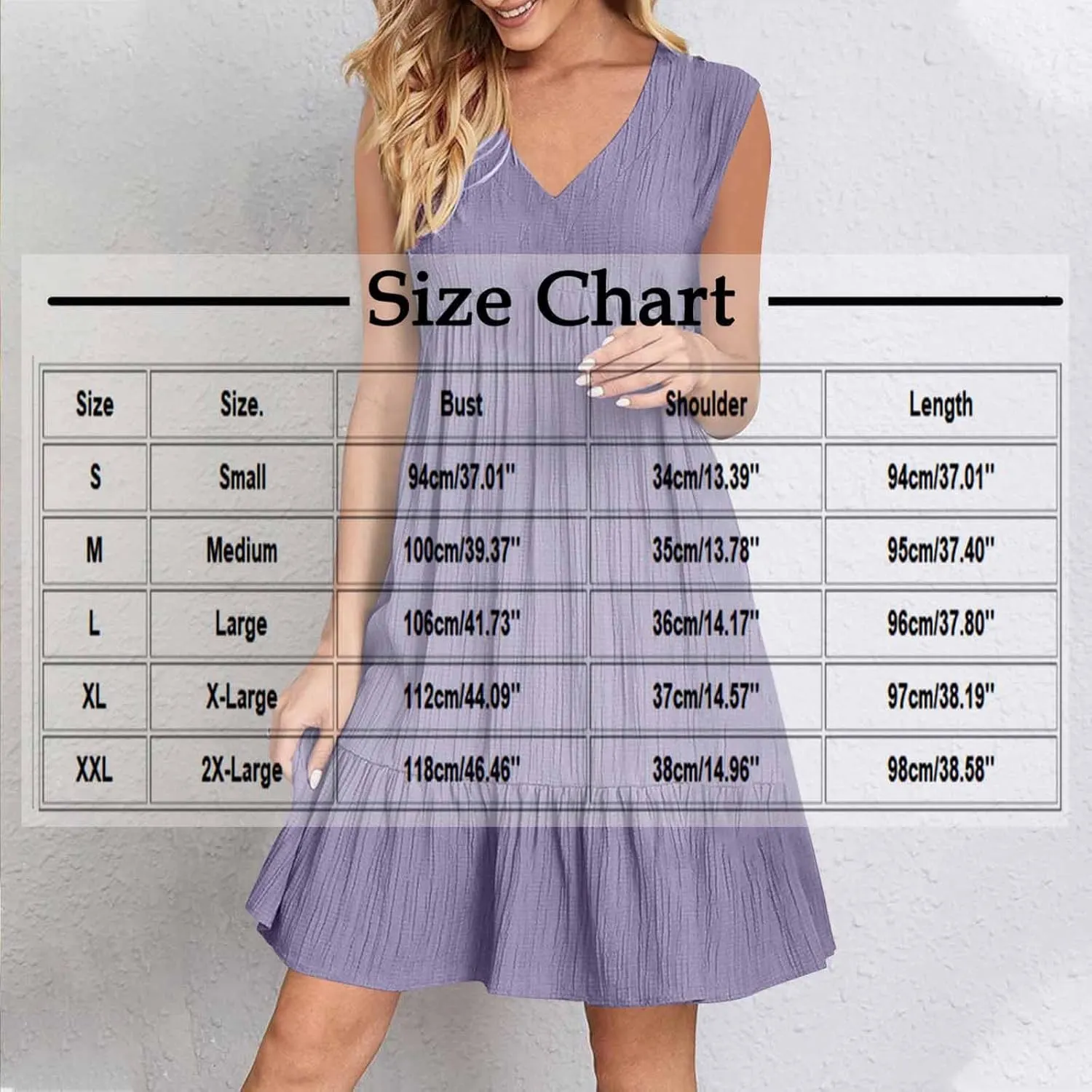 Summer Dresses for Women 2025 V Neck Sleeveless Mini Dress Ruffle A Line Swing Short Dresses Vacation Beach Sundress
