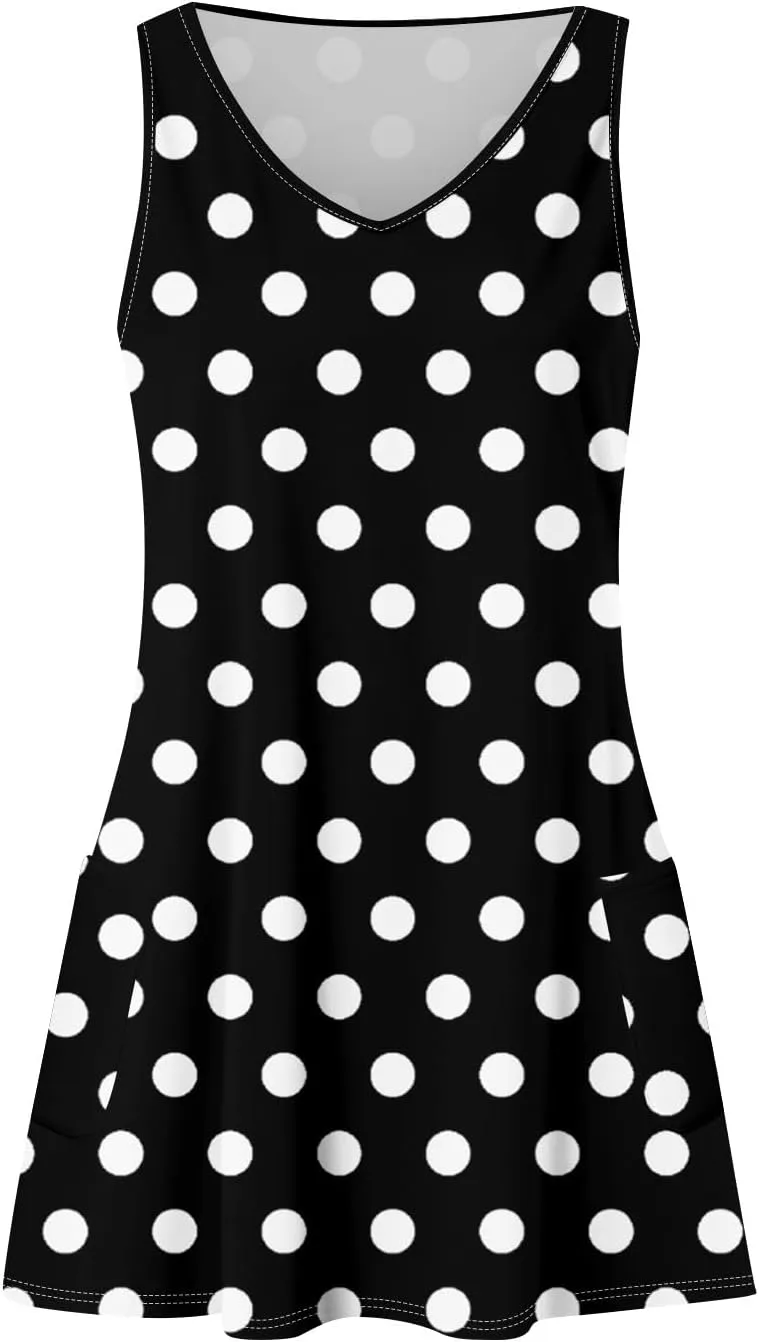 Sundresses for Women Beach Casual Boho V Neck Sleeveless Floral Print Tank Loose Dress