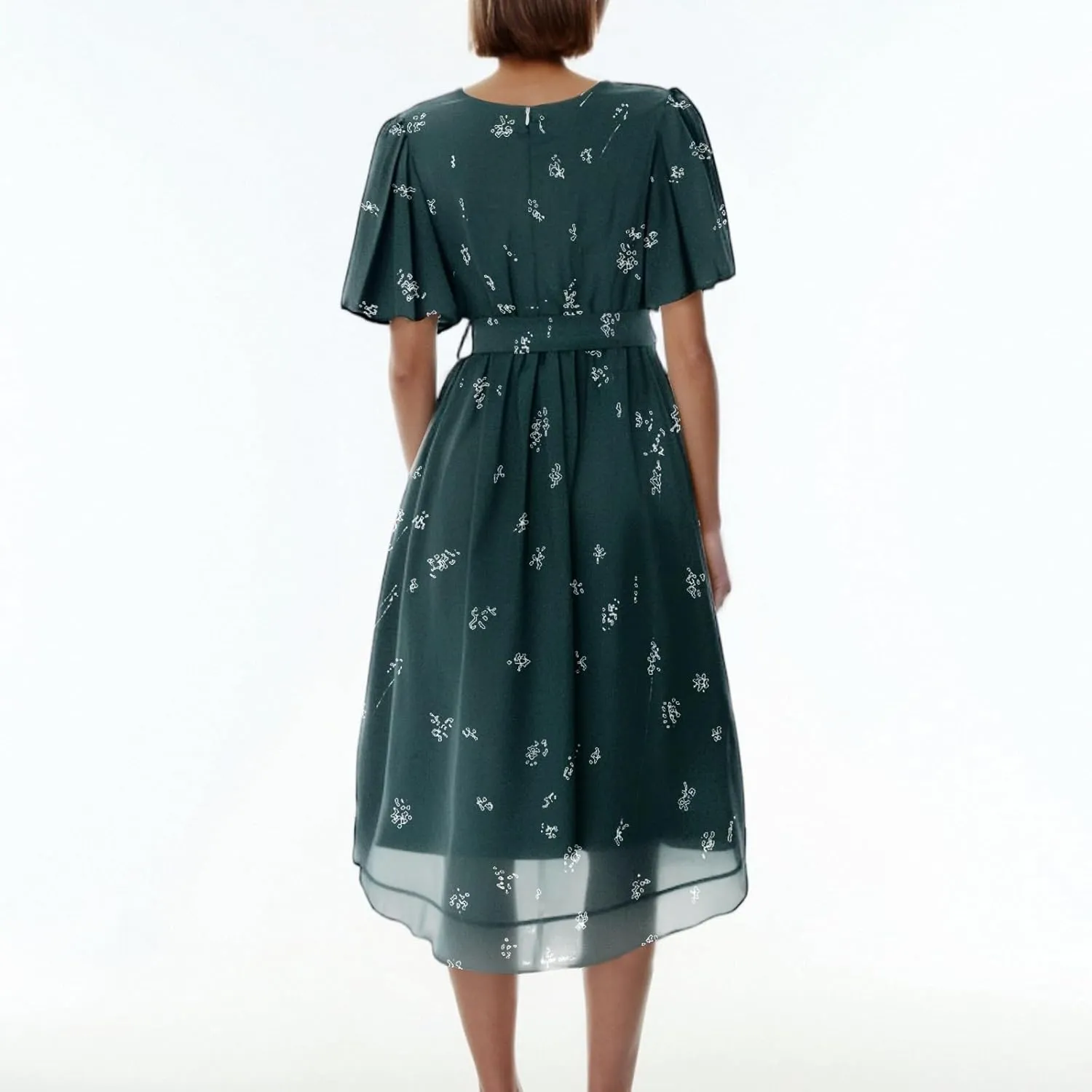 Sundresses for Women,Cocktail Prom Summer Sexy Dress Chiffon Womens Spring Dresses Wrap Flowy Wedding Guest