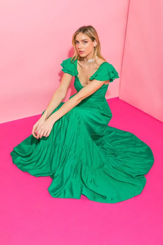 Sweetheart Tiered Maxi Dress