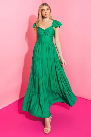 Sweetheart Tiered Maxi Dress