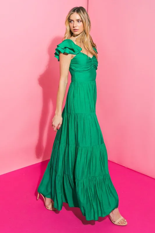 Sweetheart Tiered Maxi Dress