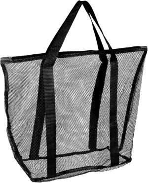 Transparent Mesh Beach Bag Large Capacity Multi Functional Tote for Women Durable Comfortable Zipper Pouch for Family Travel Shopping and Holiday Essentials