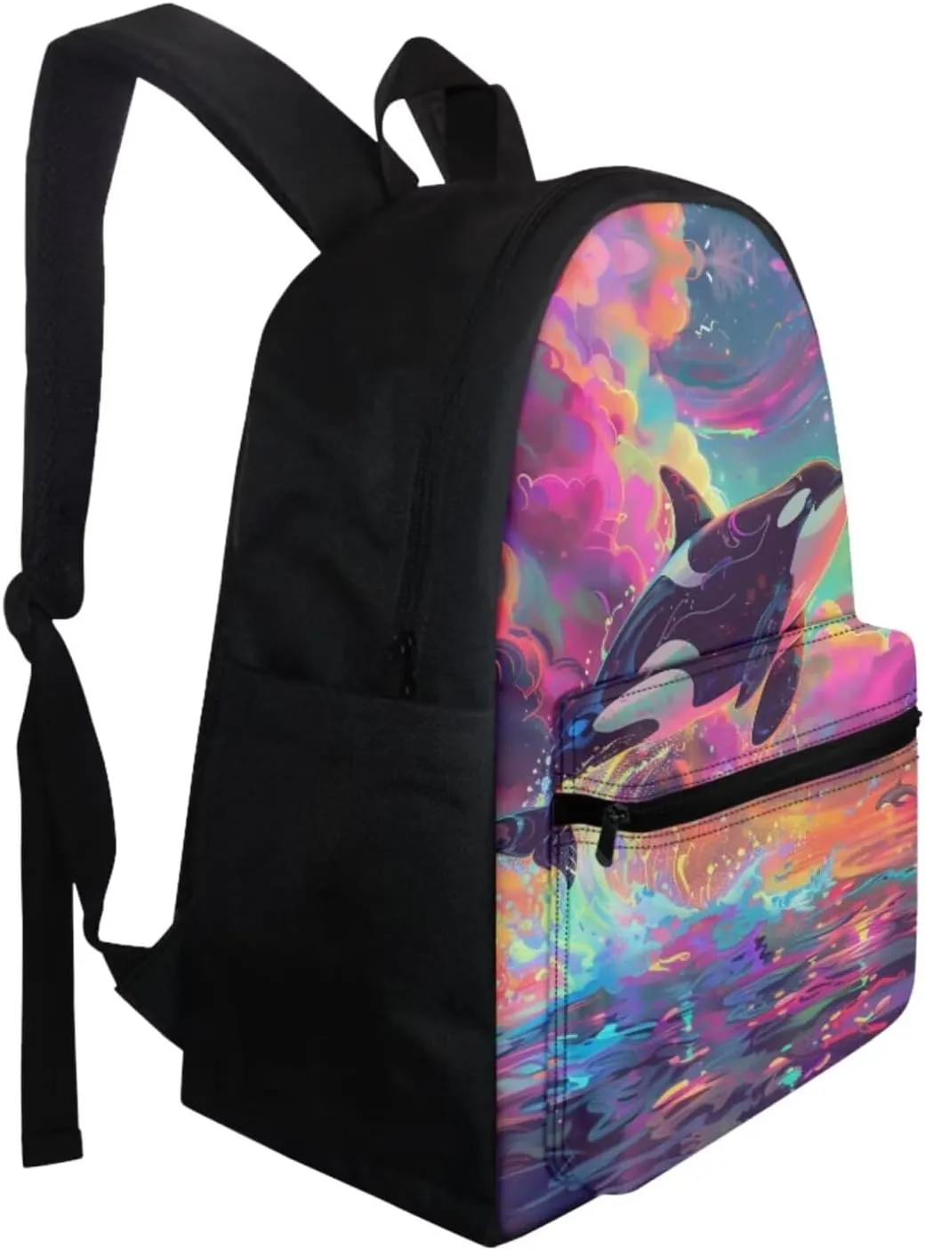 Whales Print Backpack Set for Boys 4-7 Toddler Backpack Multi-functional Bookbag with Handle Straps Thermal Meal Bag Pen Case for Travel Hiking Camping Picnic