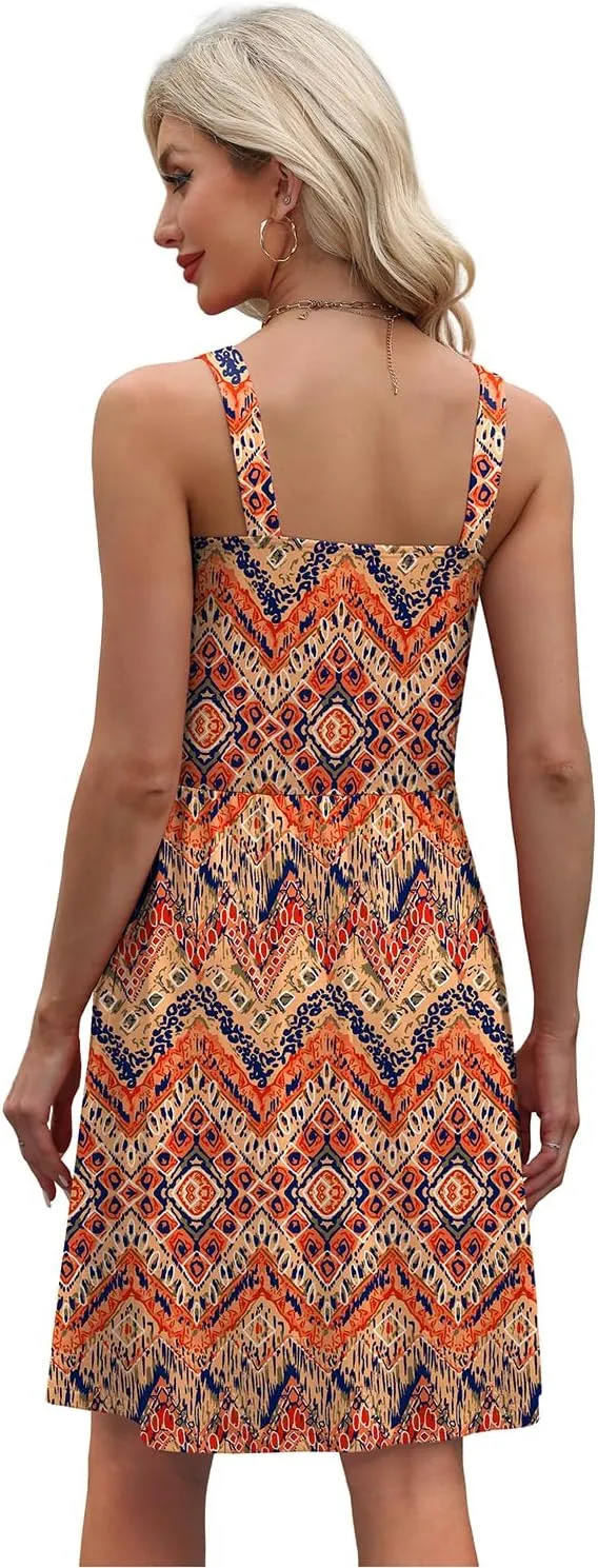 WIHOLL Summer Dresses for Women 2025 Curvy Fahion Floral Sundresses Beach Vacation Clothes