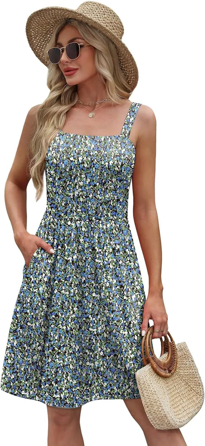 WIHOLL Summer Dresses for Women 2025 Curvy Fahion Floral Sundresses Beach Vacation Clothes