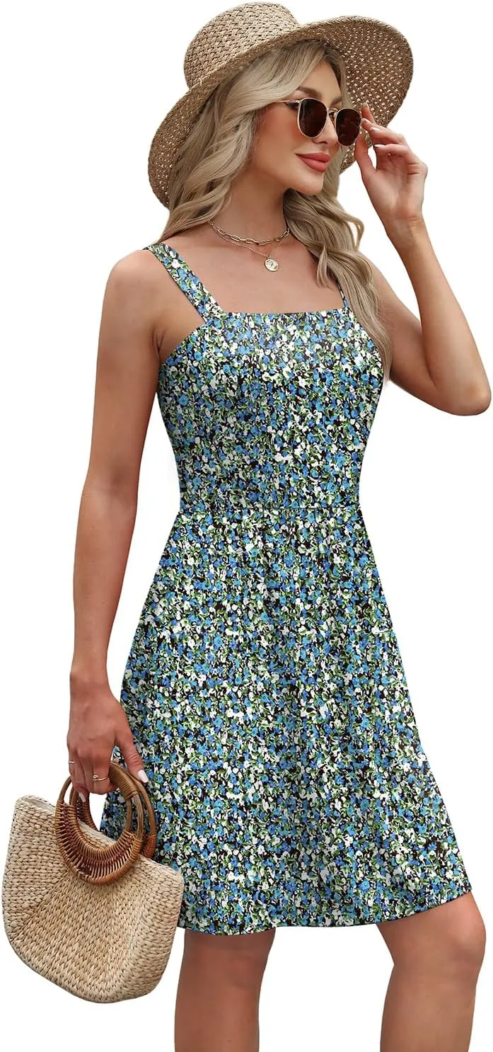 WIHOLL Summer Dresses for Women 2025 Curvy Fahion Floral Sundresses Beach Vacation Clothes
