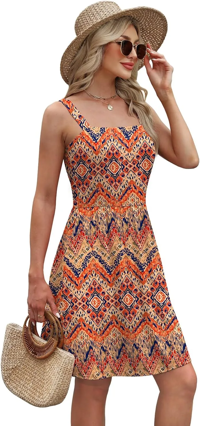 WIHOLL Summer Dresses for Women 2025 Curvy Fahion Floral Sundresses Beach Vacation Clothes
