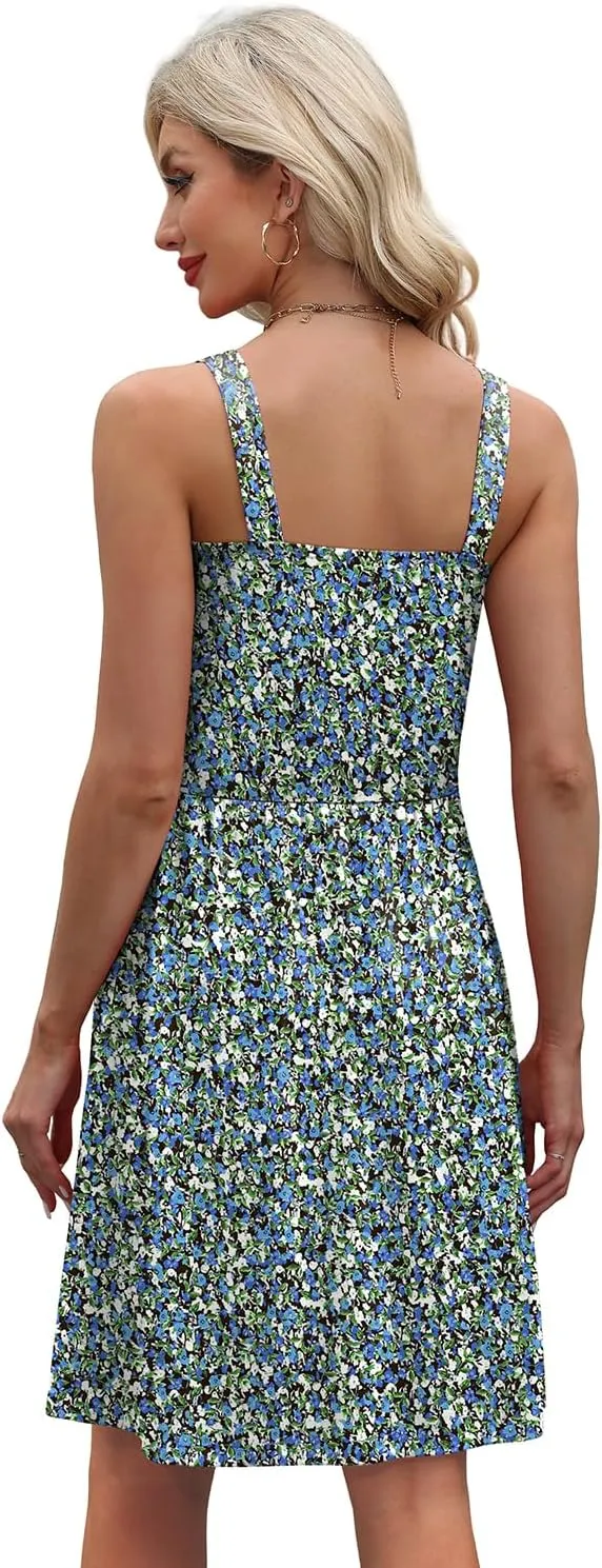 WIHOLL Summer Dresses for Women 2025 Curvy Fahion Floral Sundresses Beach Vacation Clothes