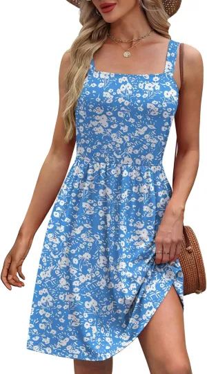 WIHOLL Summer Dresses for Women 2025 Curvy Fahion Floral Sundresses Beach Vacation Clothes