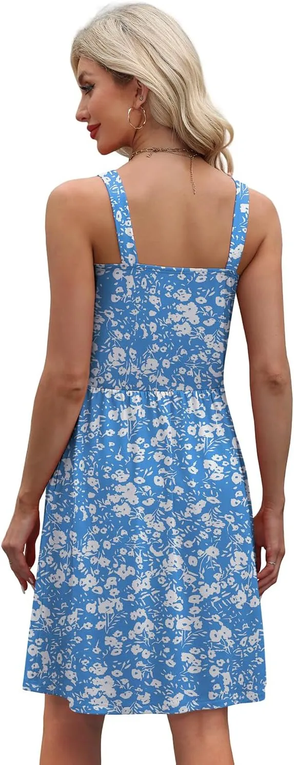 WIHOLL Summer Dresses for Women 2025 Curvy Fahion Floral Sundresses Beach Vacation Clothes