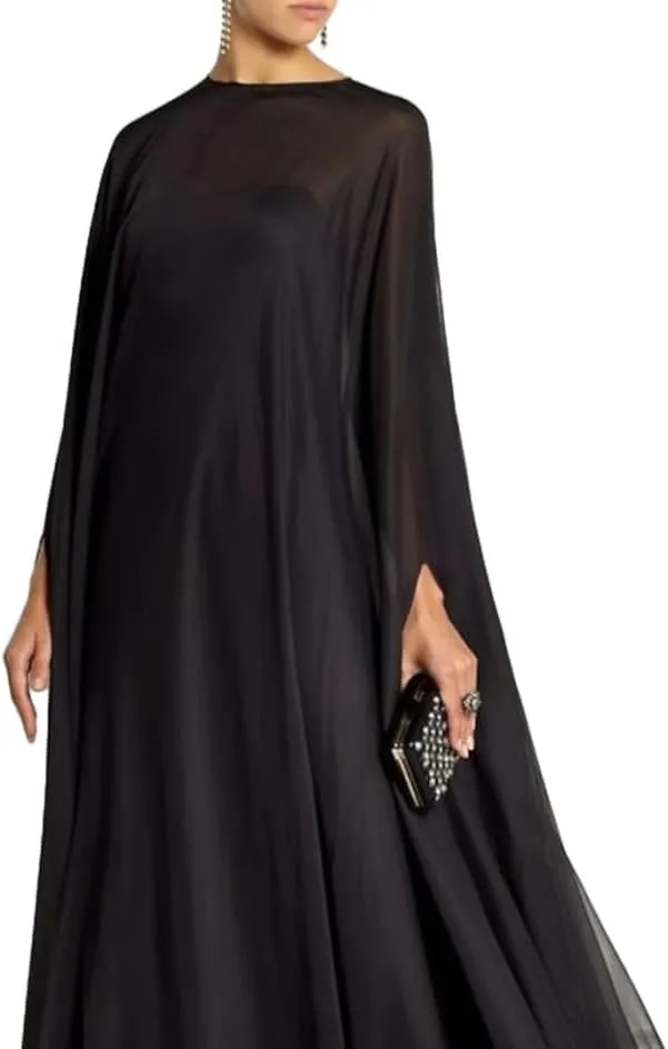 Women Evening Gown Empire Dress Sweep Train Boat Neck Wedding Guest ME012