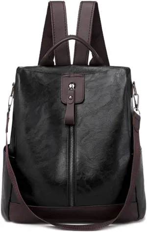 Women Multi Functional Backpack Anti Theft Shoulder Bag Bucket bags Satchel Purse-Black