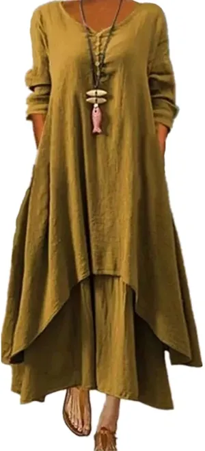 Women Plus Size Floral Loose Long Maxi Dress Oversized Bohemian Summer Caftan Beach Dress