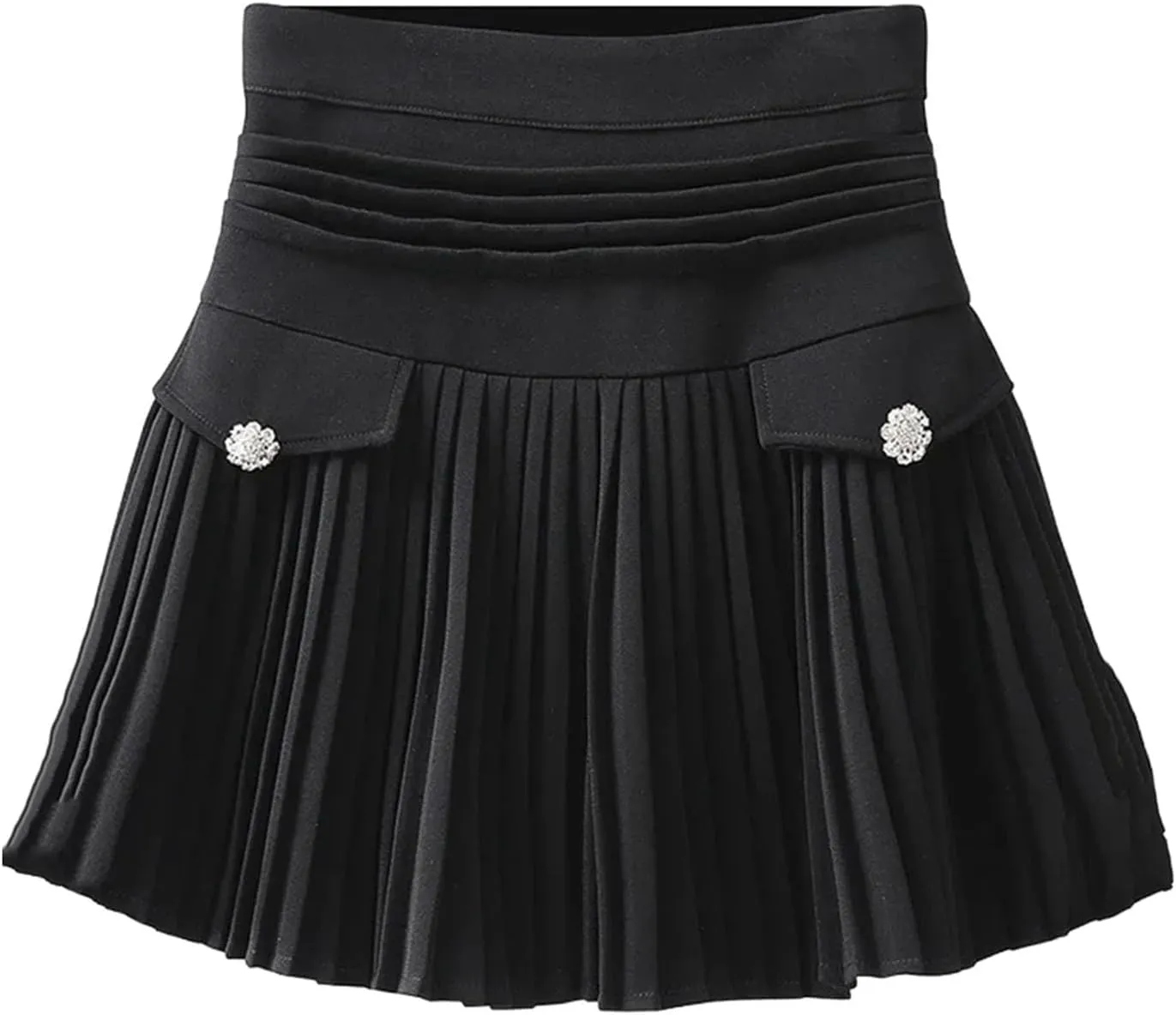 Women Solid Simple Mini Elegant Fit Slim Stylish Skirt Women High Waist Mini Fashion Soft Pleated Skirt