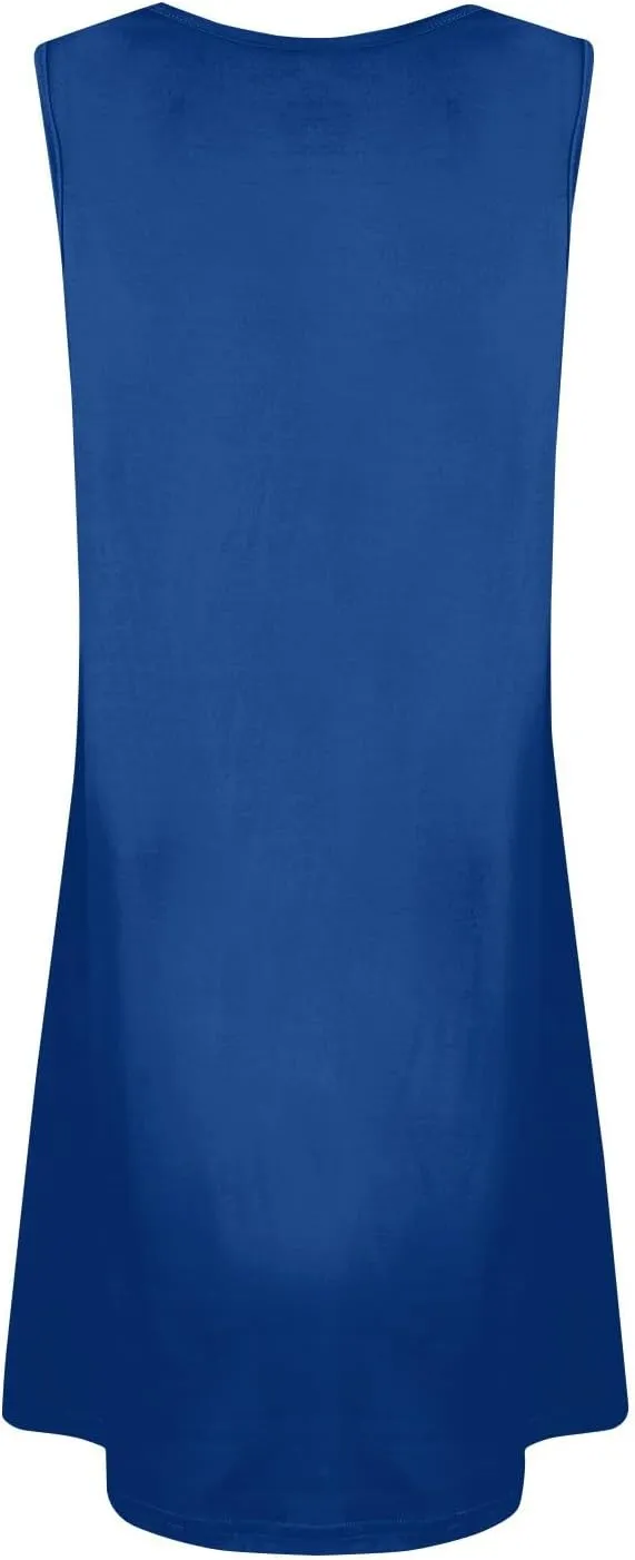 Women's Boho Summer Dresses 2025 Solid V Neck Button Down Sleeveless Tank Sundress with Pockets Mini Dresses, S-3XL
