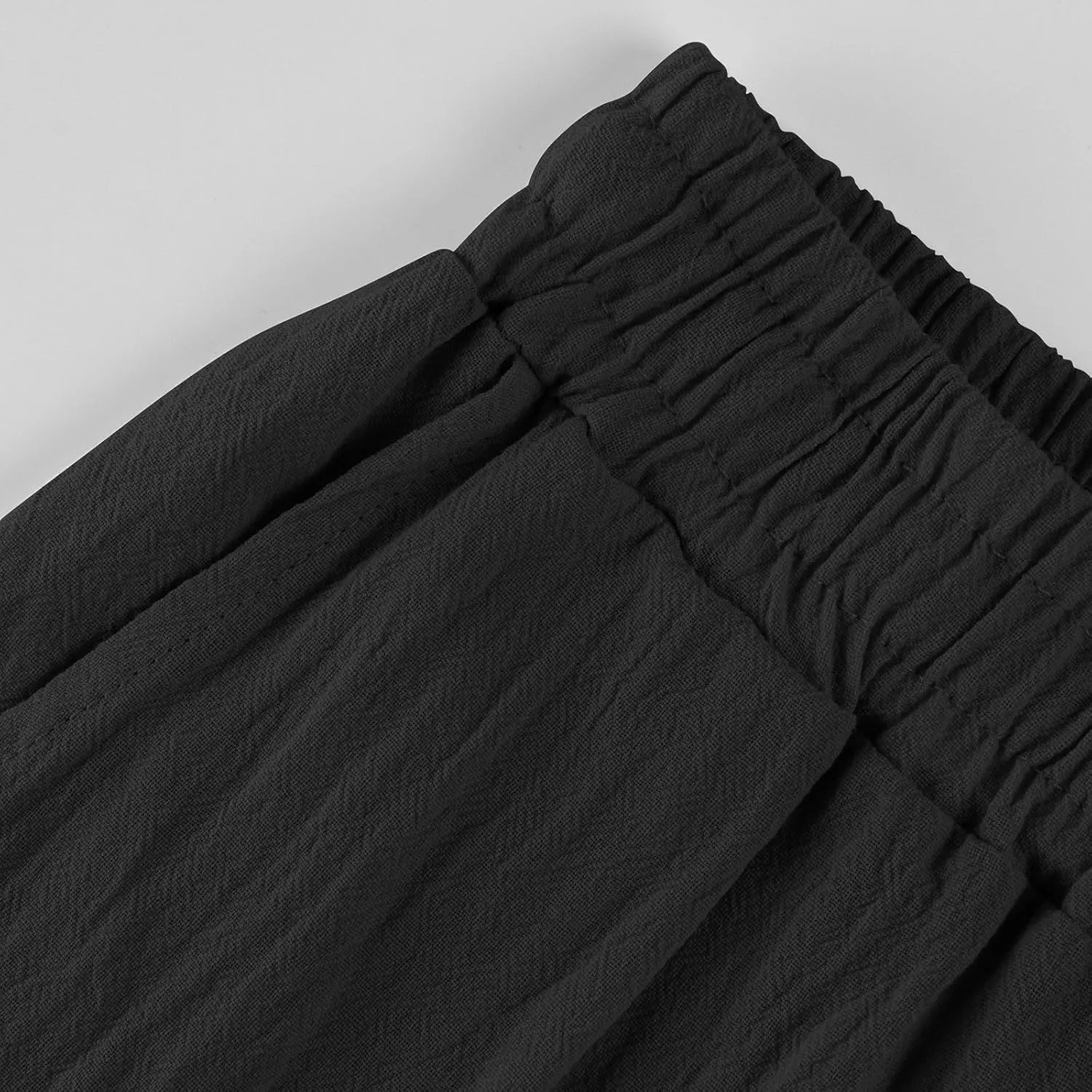Womens Capris for Summer Cotton Linen Pants Casual 2025 Loose Comfy Trendy Elastic Waist Cropped Trouser Plus Size