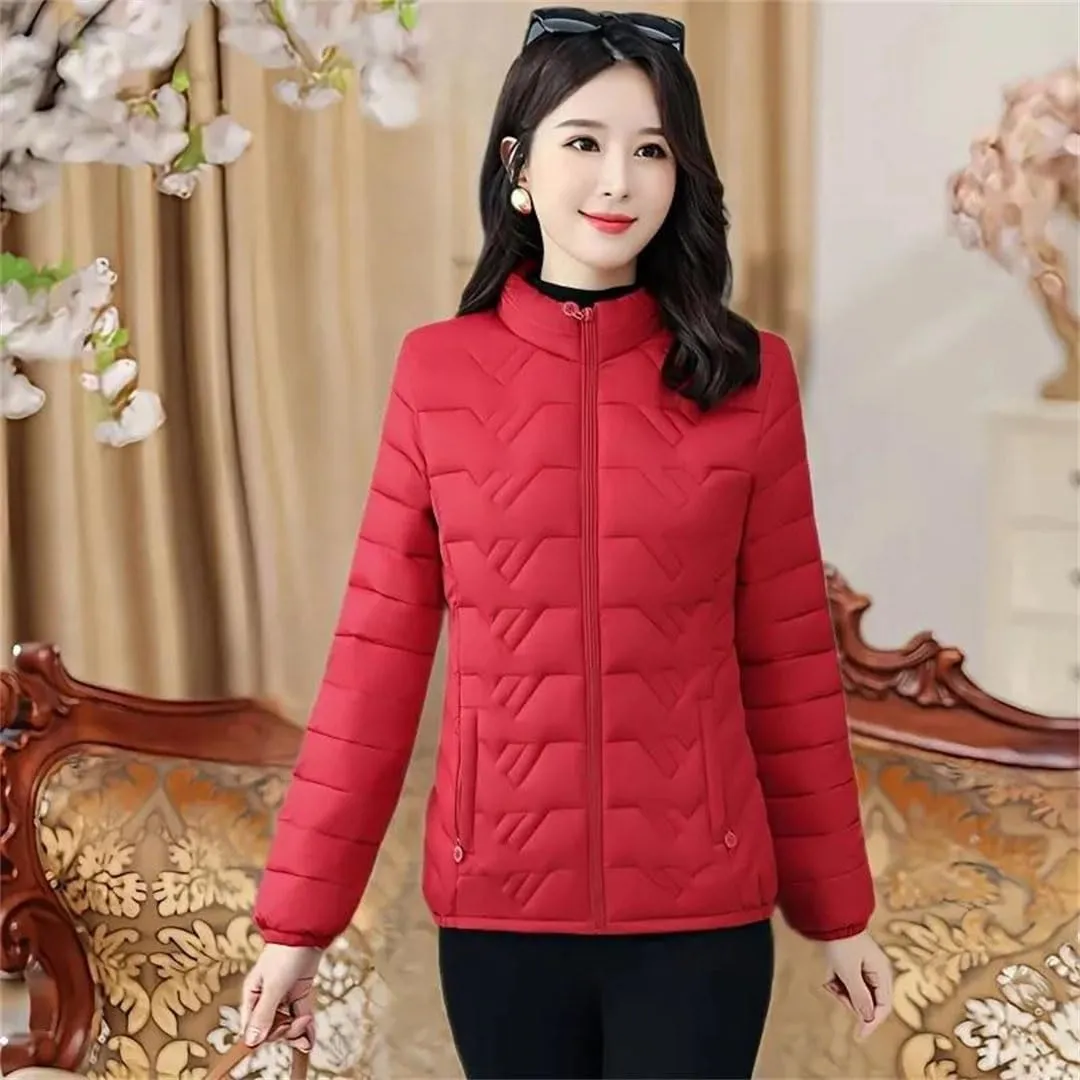 Women's Jacket Parkas Thin Down Cotton Coat Winter Slim Short Cotton-Padded Coat Warm Outwear