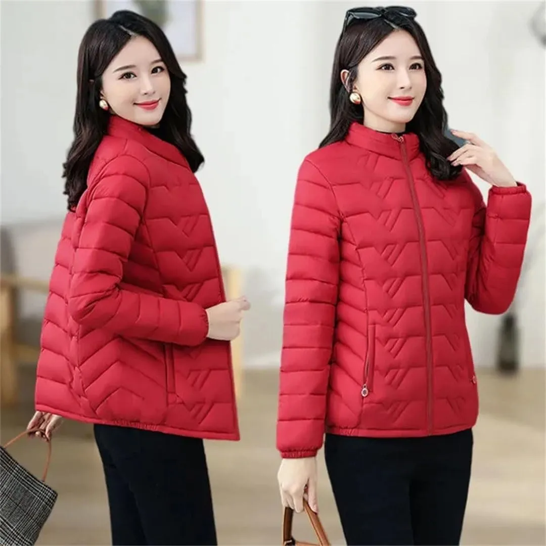 Women's Jacket Parkas Thin Down Cotton Coat Winter Slim Short Cotton-Padded Coat Warm Outwear