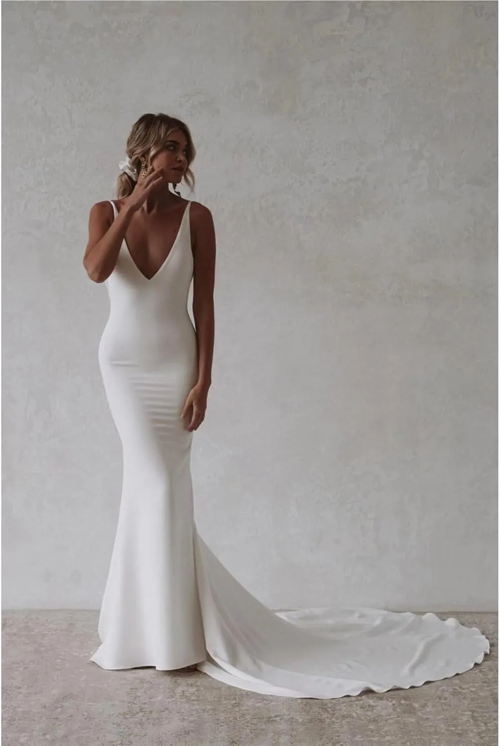 Women's Long Wedding Dresses with Train 2025 Beach Bohemian Bridal Gowns for Bride