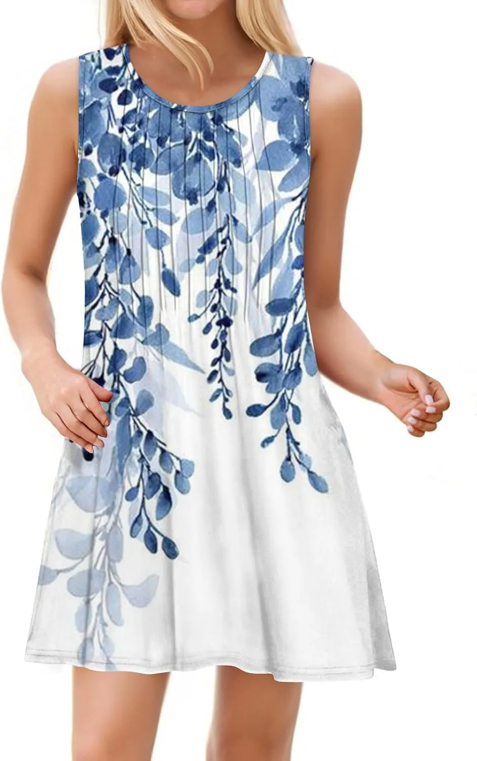 Women's Loose Sleeveless Dress Bohemian 2025 Floral Print Elegant A-Line Casual Beach Sundress Evening Wear Dresses