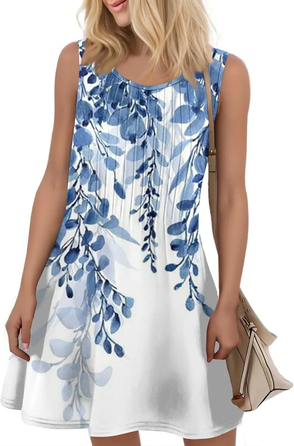 Women's Loose Sleeveless Dress Bohemian 2025 Floral Print Elegant A-Line Casual Beach Sundress Evening Wear Dresses