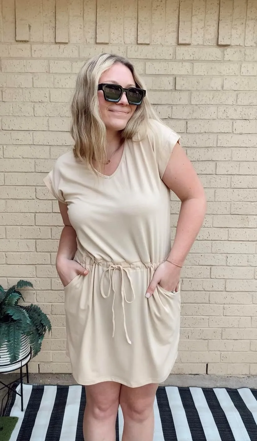 Womens Summer Dress Lantern Sleeve Square Neck Tie Front A-Line Double Layer Hem Mini Dresses