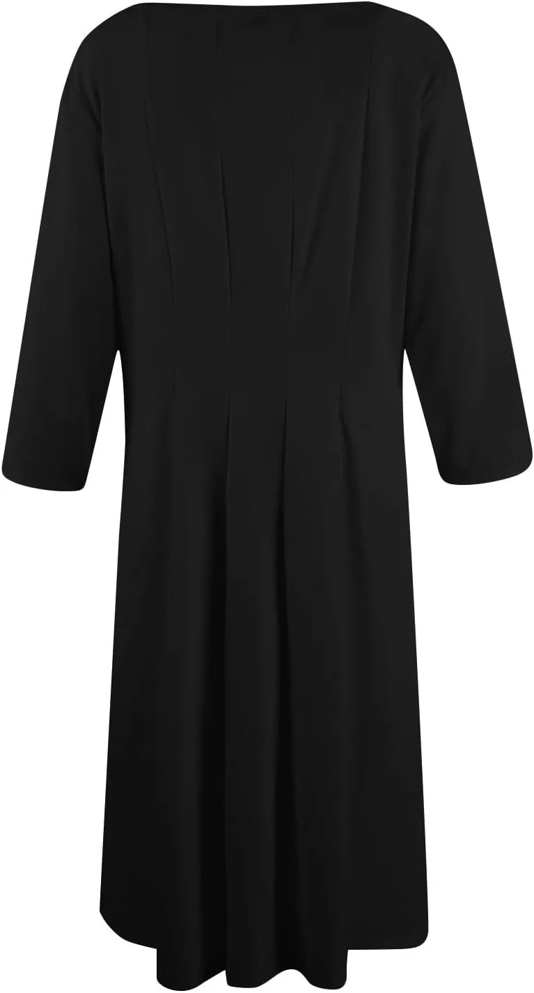 Womens Summer Dresses Summer Flowy Beach 3/4 Sleeve Dress Aline Casual Tshirt Dress Floral Midi Dresses with Pockets