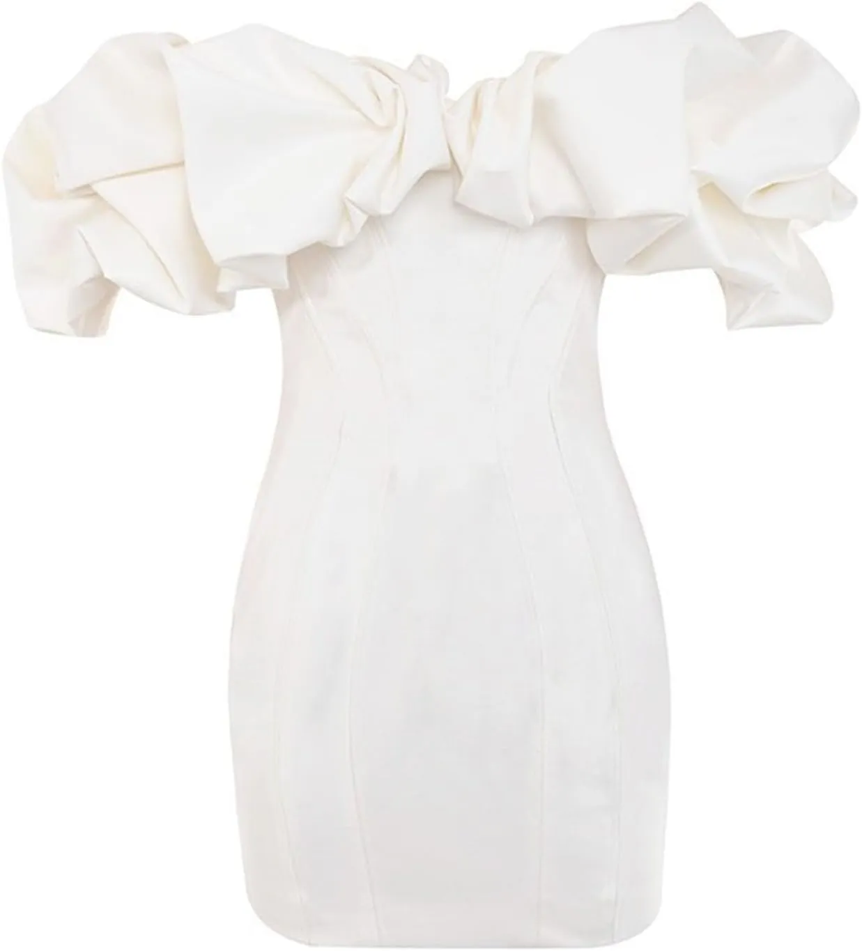 Women's Tube Top Slim Fit Sexy Mini Dress Bodycon Stylish Cocktail Dress Off Shoulder Sleeveless Club Dresses
