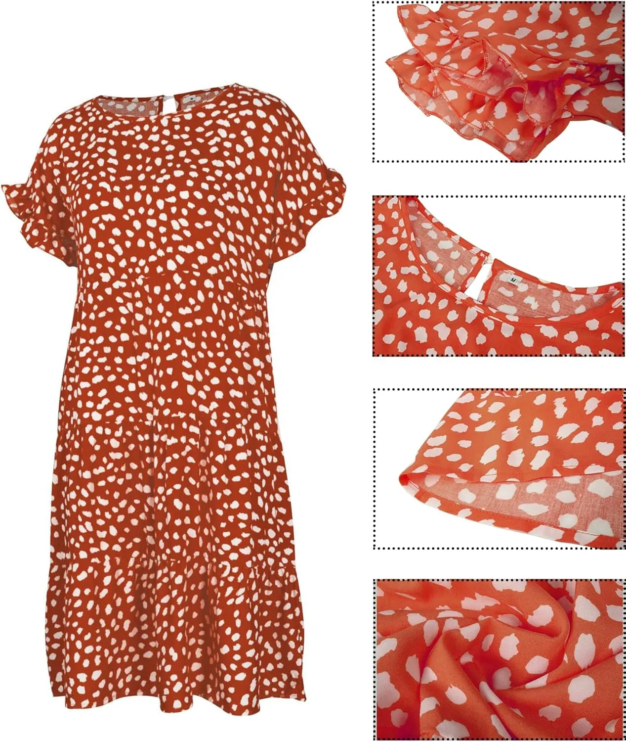 Woolicity Women's 2024 Floral Summer Dress Bohemian Maxi Dresses Wrap V Neck Short Sleeve Belted Midi Long Sun Dresses