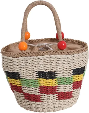 Woven Handbag Straw Beach Woven Bag for Summer Dainty and Practical Features