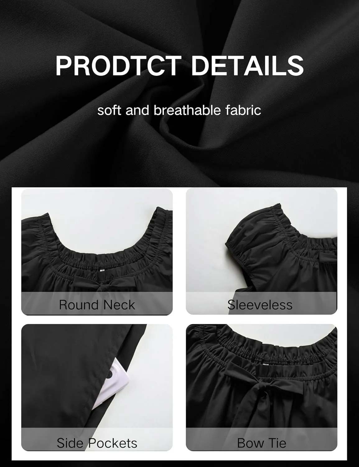 Xiaoxuemeng Womens Dresses Short Sleeve Round Neck Summer Dress Elegant Bow tie Casual Sundress 2025