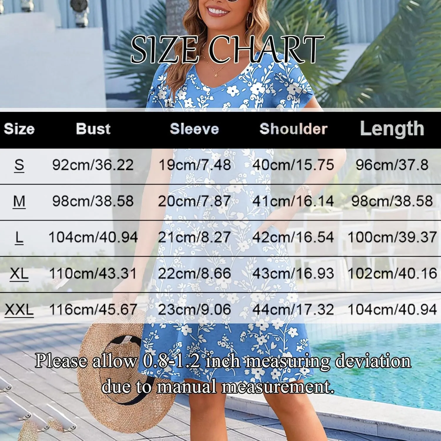 YRAETENM Summer Dresses for Women 2025 Casual Mini Short Sleeve A-Line Dress Flowy Swing Vocation Beach Sundress with Pockets